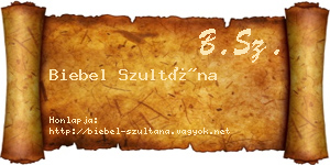 Biebel Szultána névjegykártya